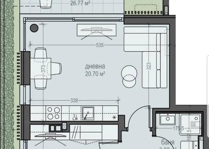 아파트 сарафово лукс гарден първа линия 부르가스